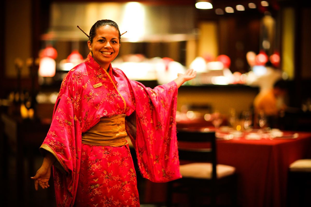 Vidanta Asian themed restaurant server