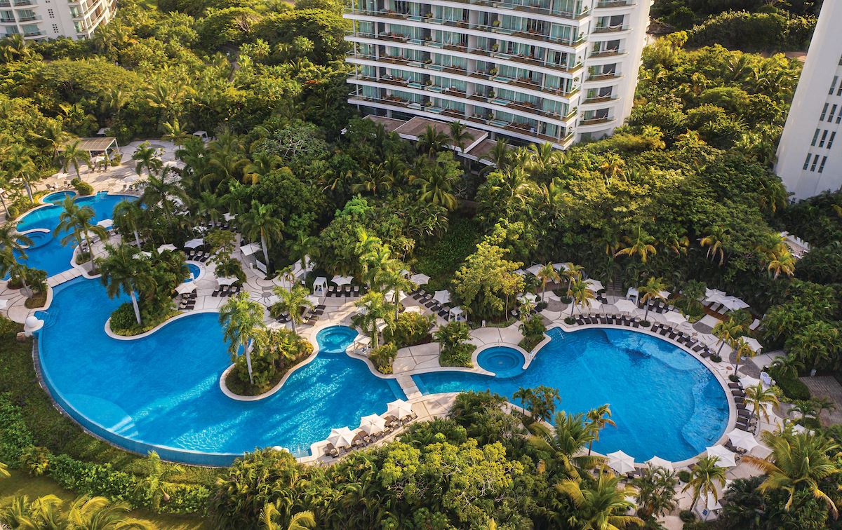 Vidanta resort aerial pool view