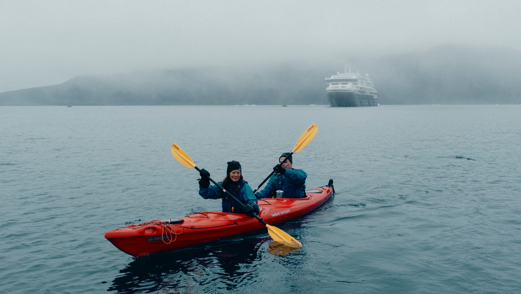 kayaking on HX expedition