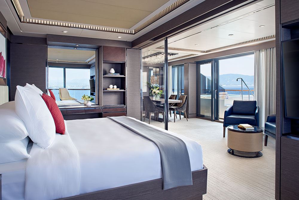 bedroom on ritz carlton yacht