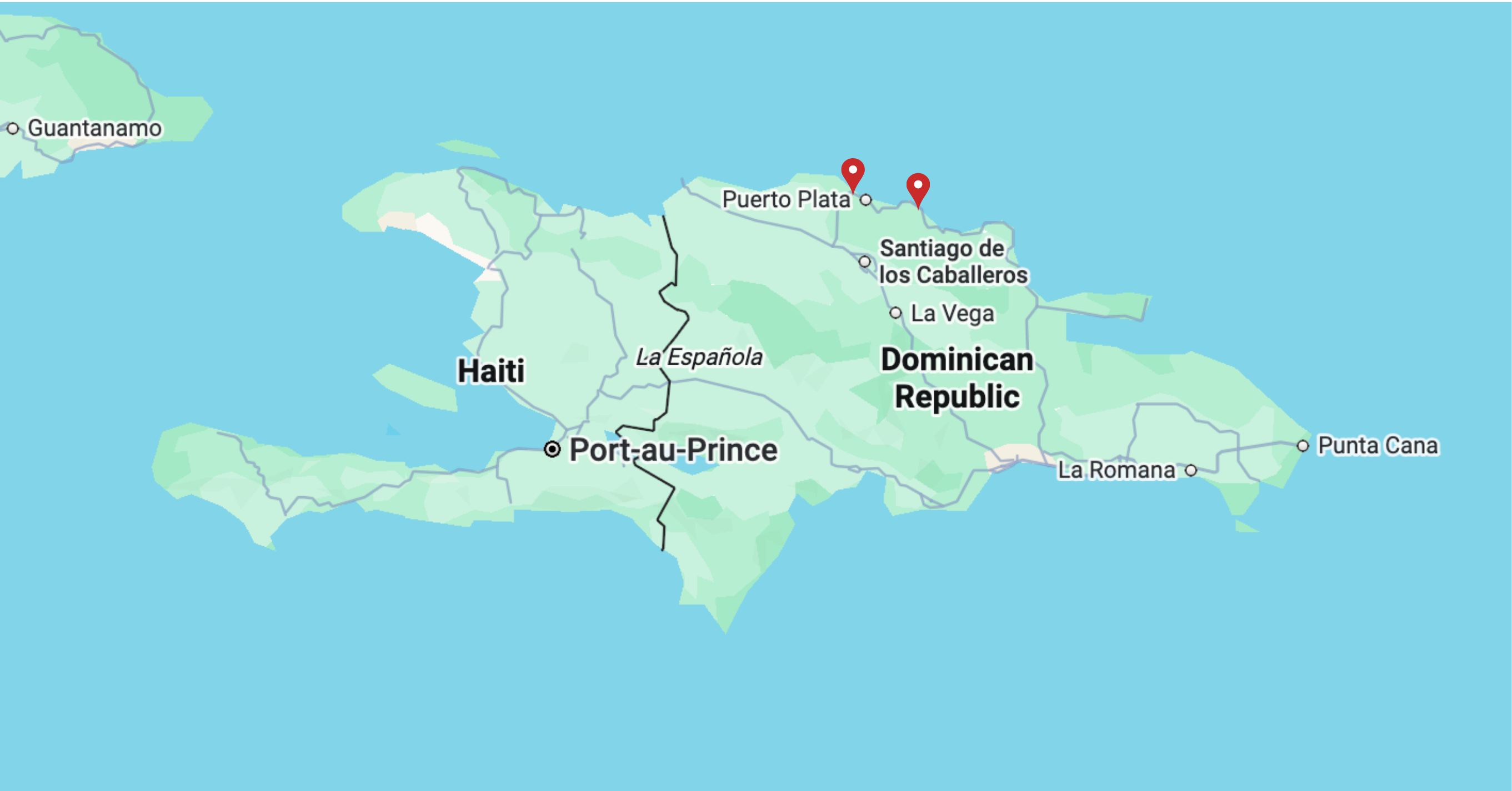 Map of Puerto Plata, Dominican Republic